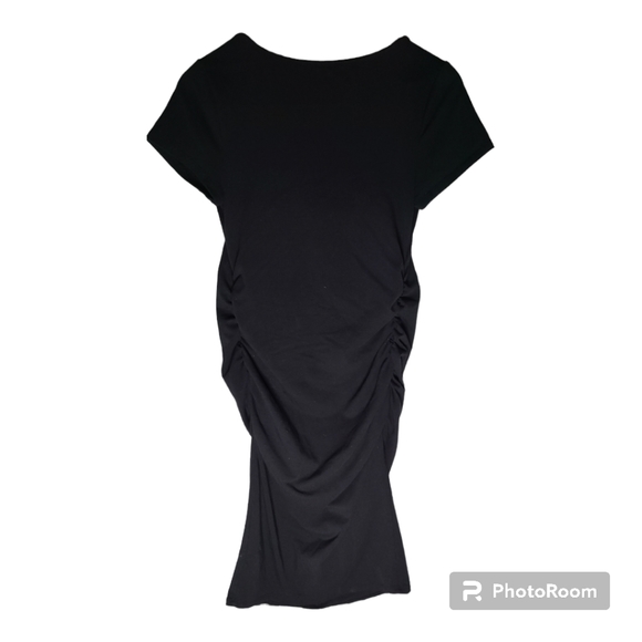 Isabel Short Sleeve T-shirt Maternity Dress, Black Medium - Picture 7 of 10